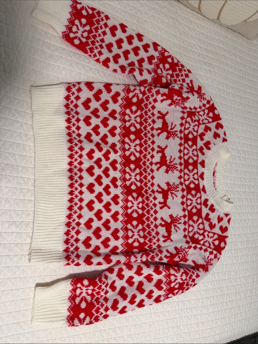 Red & White Holiday Fair Isle Sweater - Women